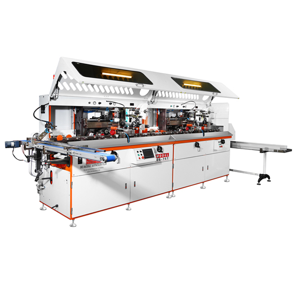 HY-767L：Multi Color Automatic Screen Printing Machine With Labeling System